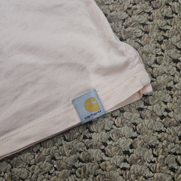 Bnwot Carhartt Light Peach V-Neck T-Shirt - Picture 2 of 4